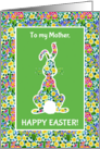 For Mother at Easter Cute Rabbit and Primroses card