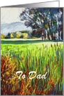 Custom Front Fine Art Greeting Card for Father - Meadows card