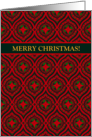 Christmas Greetings with Festive Baubles and Stars Pattern card