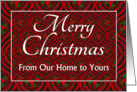 Christmas From Our Home to Yours Festive Stars and Baubles Pattern card