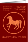 Custom Name Chinese New Year of the Horse 2026 card