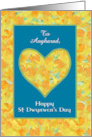 Custom Name St Dwynwen’s Day Daffodils and Heart card