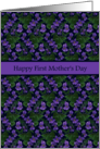 First Mother’s Day Greetings with Pattern of Violets card