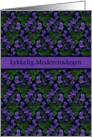 Mother’s Day Danish Greeting with Violets Blank Inside card
