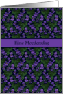 Mother’s Day Dutch Greeting with Violets Blank Inside card