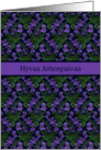 Mother’s Day Finnish Greeting with Violets Blank Inside card