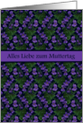 Mother’s Day German Greeting with Violets Blank Inside card