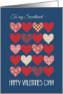 Valentine’s Card for Sweetheart, Hearts and Roses card