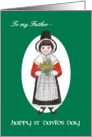 St David’s Day Card, for Father, Welsh Costume card