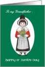 St David’s Day Card, for Grandfather, Welsh Costume card