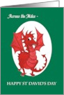 St David’s Day Greeting Across the Miles with Red Dragon card