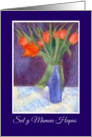 Mother’s Day Card, Welsh Greeting, Red Tulips card