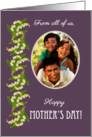 Mother’s Day Photo Upload From All of Us Lilies on Mauve card