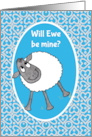 Valentine’s Day Fun Greeting with Cute Sheep card