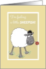 Apology with Fun Sheep Feeling Sheepish card