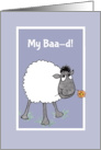 Apology Message with Cute Sheep My Bad Blank Inside card