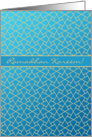 Ramadan Kareem Card: Blue, Gold-effect Islamic Pattern card