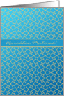 Ramadan Mubarak Card: Blue, Gold-effect Islamic Pattern card