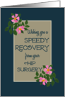 Get Well from Hip Surgery with Vintage Pink Dog Roses card