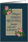 Get Well from Heart Surgery with Vintage Pink Dog Roses card