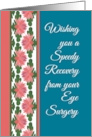 Get Well from Eye Surgery Water Lilies Border card