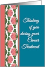 Thinking of You Cancer Treatment with Water Lilies Border card