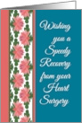 Get Well from Heart Surgery with Water Lilies Border card
