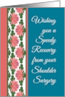 Get Well from a Shoulder Surgery with Water Lilies Border card