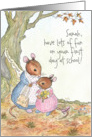 Custom Front Little Mouse First Day at School card