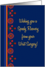 Get Well from Wrist Surgery with Rangoli Pattern Border card