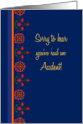 Get Well from Accident with Rangoli Pattern Border card