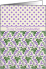 Violets, Polka Dots February Birthday Card, Great-Grandmother card