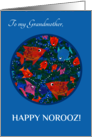 For Grandmother Norooz Greetings with Fun Fishes Swimming card