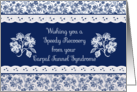 Get Well from Carpal Tunnel Syndrome With Pretty Indigo Patterns card