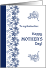 For Godmother on Mother’s Day with Indigo Blue Patterns card