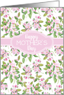 Mother’s Day Pink Apple Blossom on White card