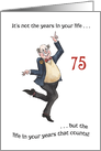 Fun Age-specific 75th Birthday Card for a Man card