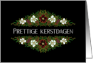 Christmas Roses Dutch Greeting in Chic Black on White card