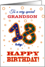 Grandson’s 18th Birthday with Colourful Patterns card