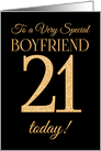 Chic 21st Birthday Card for Special Boyfriend card