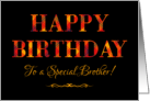 For Brother’s Birthday in Bright Tartan and Yellow on Black card