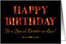 For Brother in Law’s Birthday in Bright Tartan and Yellow on Black card