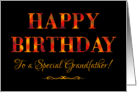 For Grandfather’s Birthday in Bright Tartan and Yellow on Black card