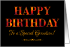For Grandson’s Birthday in Bright Tartan and Yellow on Black card