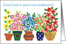 Floral Good Luck in Your New Endeavour card