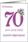 For Grandmother 70th Birthday with Lavender and Roses card