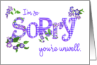 Sorry You’re Unwell with Phlox Flowers and Patterns card