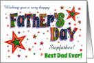Custom Relation Father’s Day Stepfather shown with Stars and Hearts card