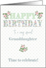 For Granddaughter Birthday with Dog Roses and Polkas card