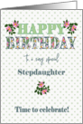 For Stepdaughter in Law Birthday with Dog Roses and Polkas card